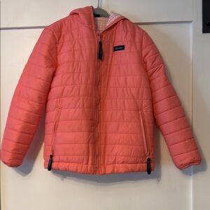 Prodoh Coral Kids Puffer Jacket- embroidered with “sea island” on the sleeve.